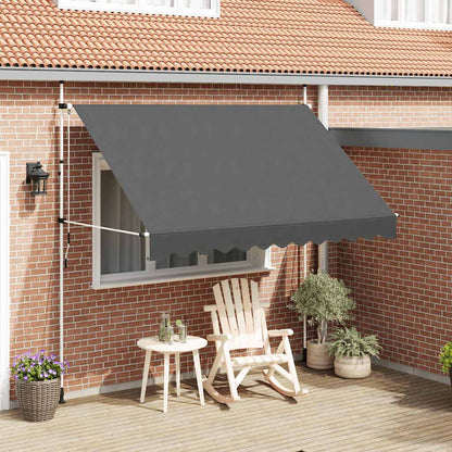 vidaXL Einziehbare Markise Handbetrieben 300 cm Anthrazit
