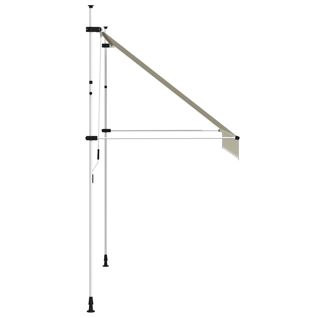 vidaXL Einziehbare Markise Handbetrieben 250 cm Cremeweiß