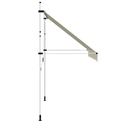 vidaXL Einziehbare Markise Handbetrieben 300 cm Cremeweiß