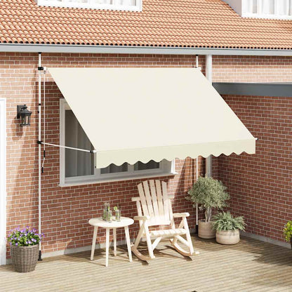 vidaXL Einziehbare Markise Handbetrieben 300 cm Cremeweiß