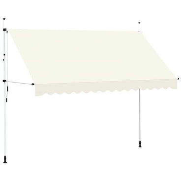 vidaXL Einziehbare Markise Handbetrieben 350 cm Cremeweiß
