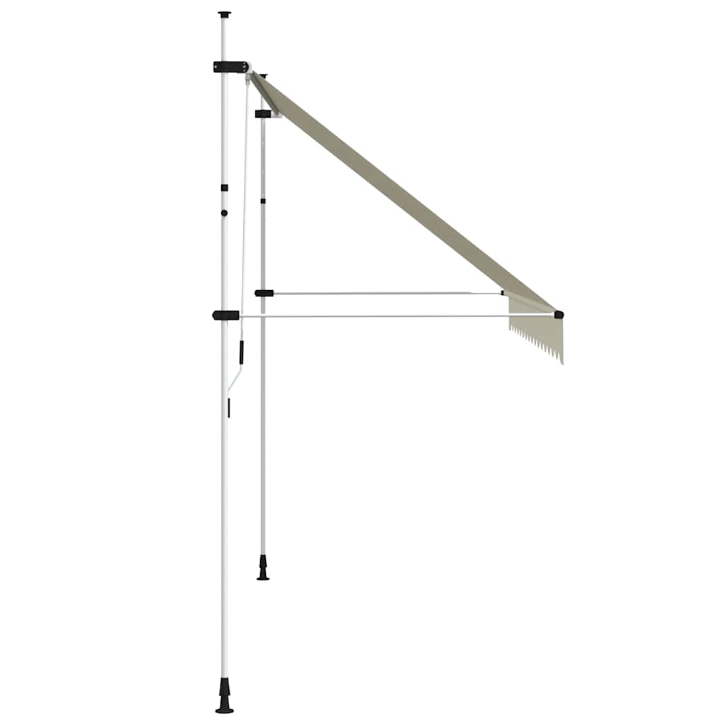 vidaXL Einziehbare Markise Handbetrieben 350 cm Cremeweiß