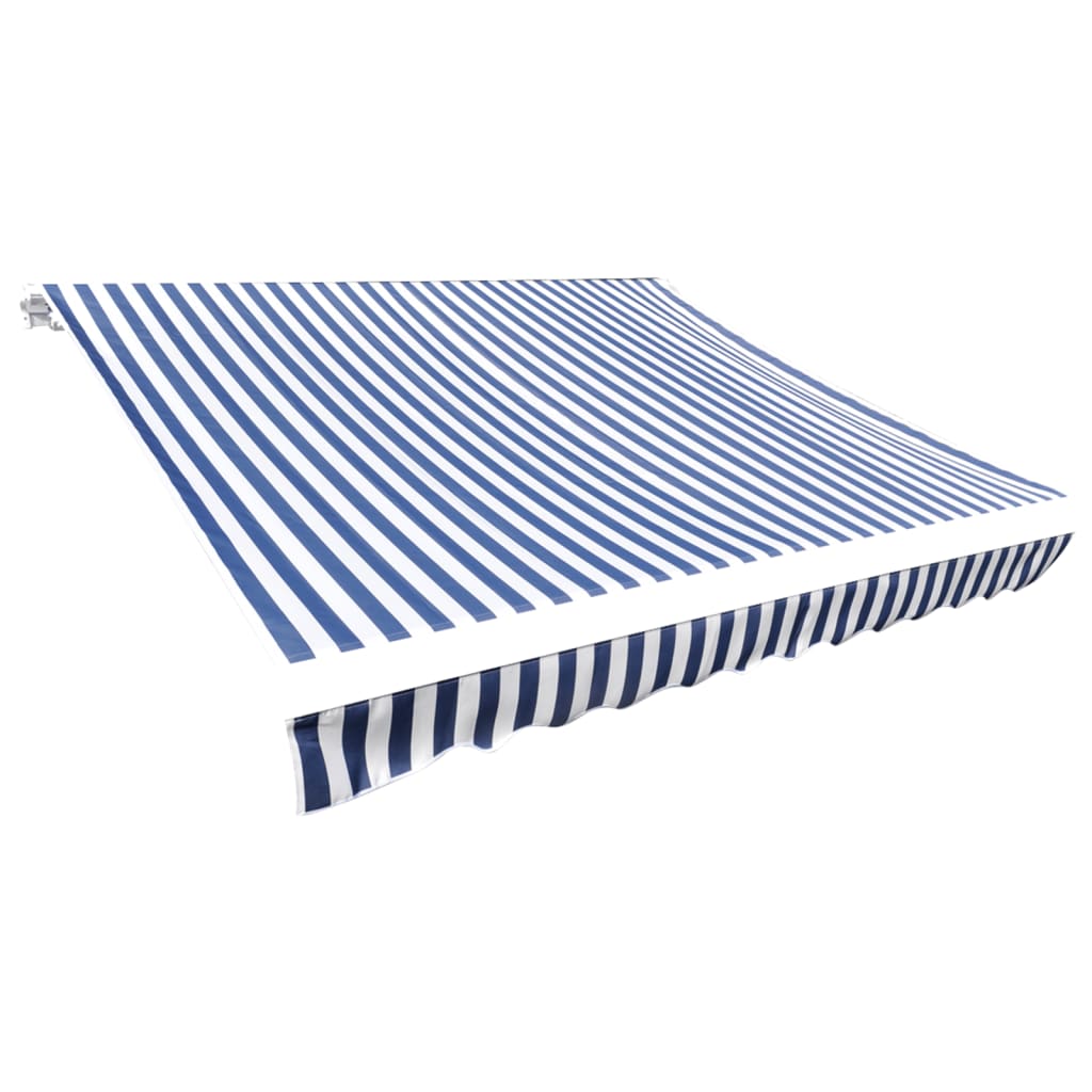 vidaXL Markisenbespannung Canvas Blau & Weiß 450x300 cm