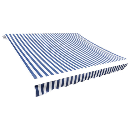 vidaXL Markisenbespannung Canvas Blau & Weiß 450x300 cm