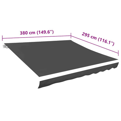 vidaXL Markisenbespannung Canvas Anthrazit 400x300 cm