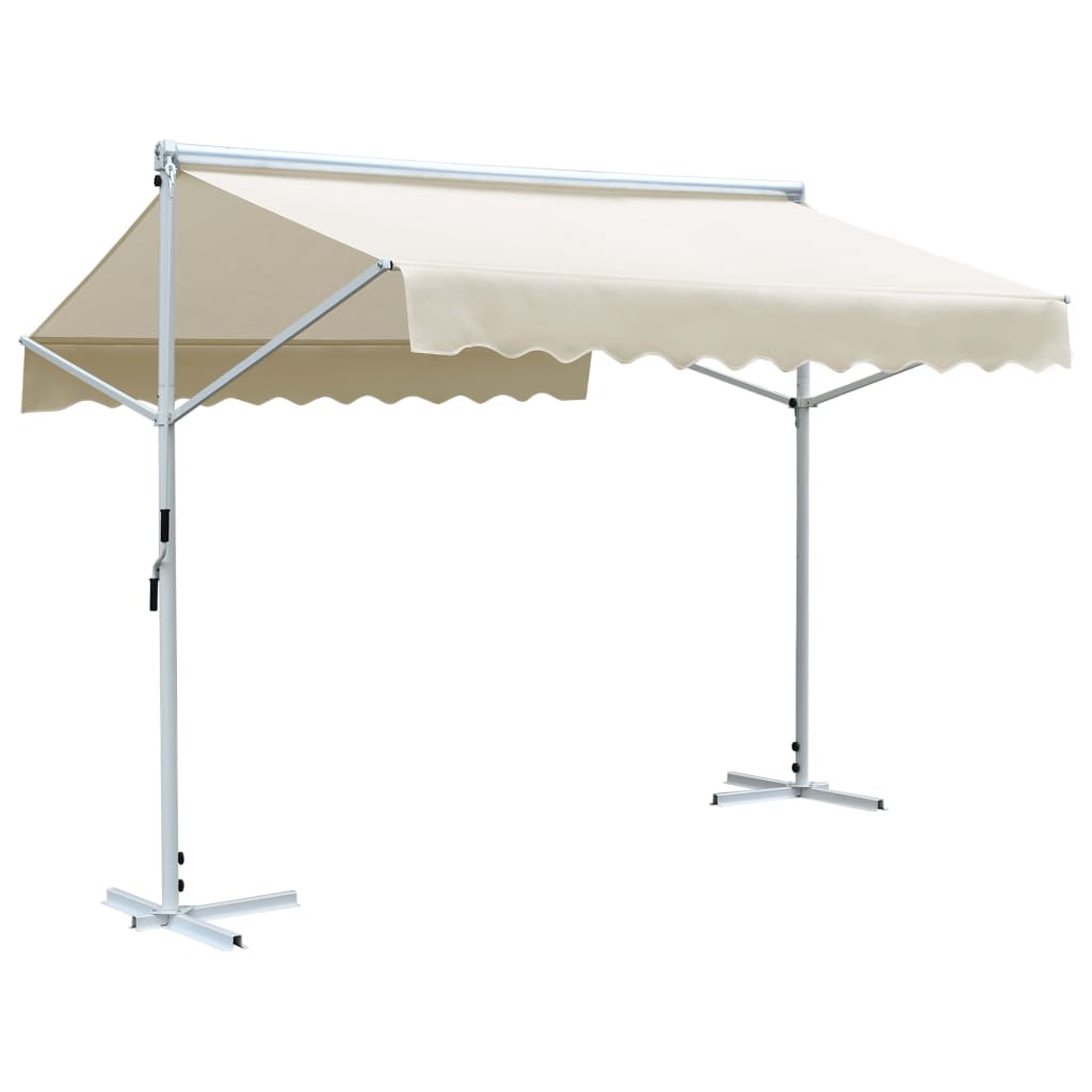 vidaXL Store banne autoportant 3x3 m Crème