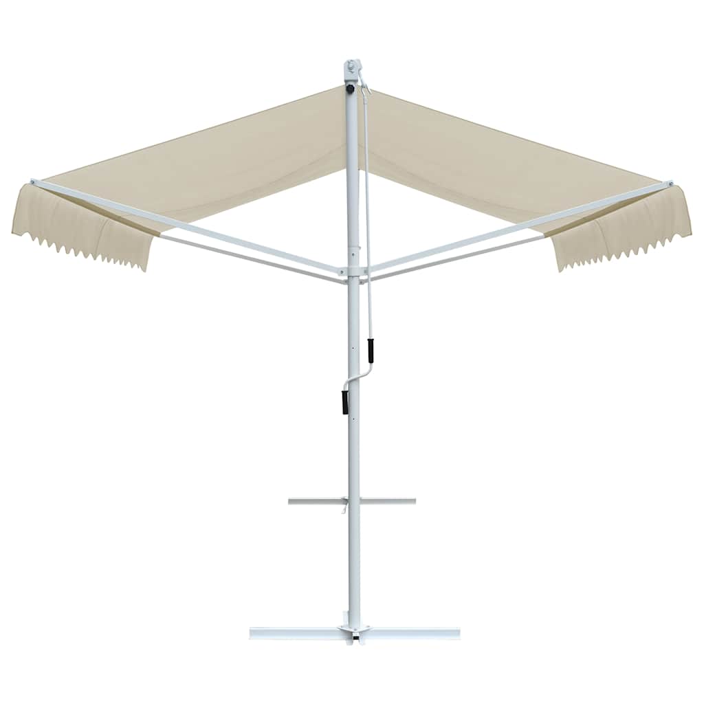 vidaXL Store banne autoportant 3x3 m Crème
