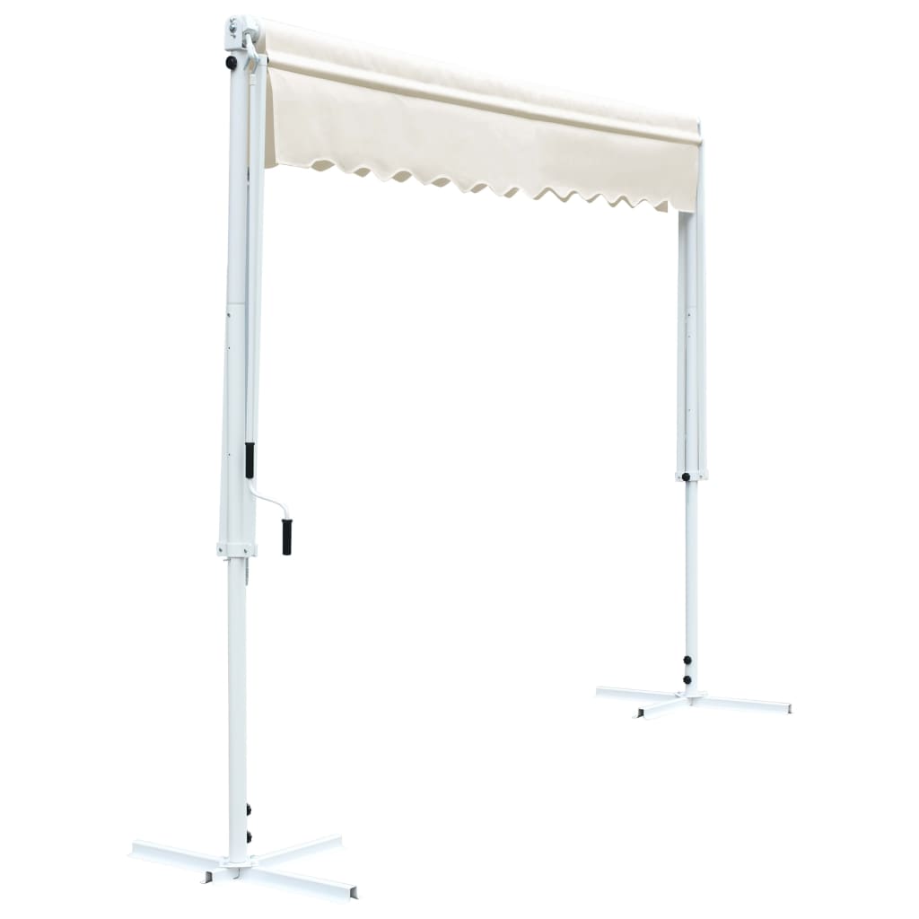 vidaXL Store banne autoportant 3x3 m Crème
