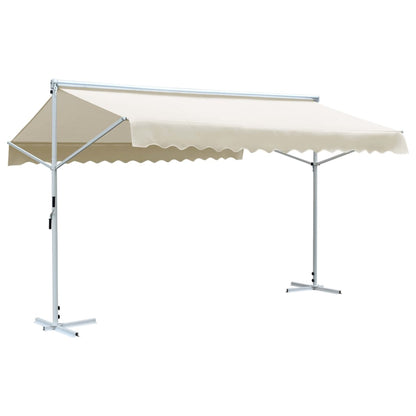 vidaXL Store banne autoportant crème 4 x 3 m