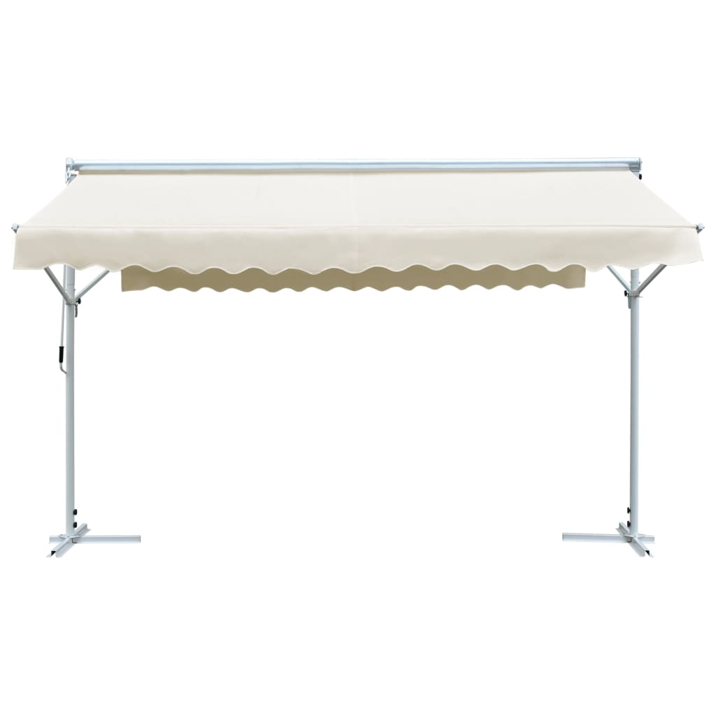 vidaXL Store banne autoportant crème 4 x 3 m