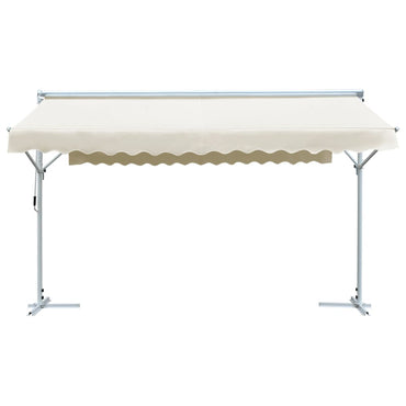 vidaXL Store banne autoportant crème 4 x 3 m