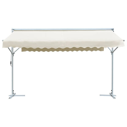 vidaXL Store banne autoportant crème 4 x 3 m