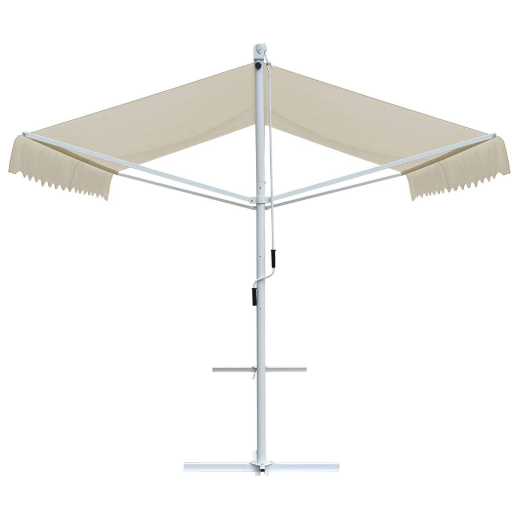 vidaXL Store banne autoportant crème 4 x 3 m