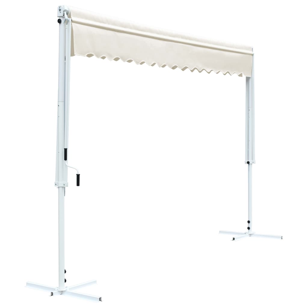 vidaXL Store banne autoportant crème 4 x 3 m