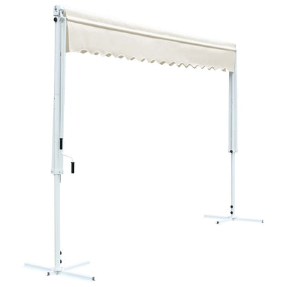 vidaXL Store banne autoportant crème 4 x 3 m