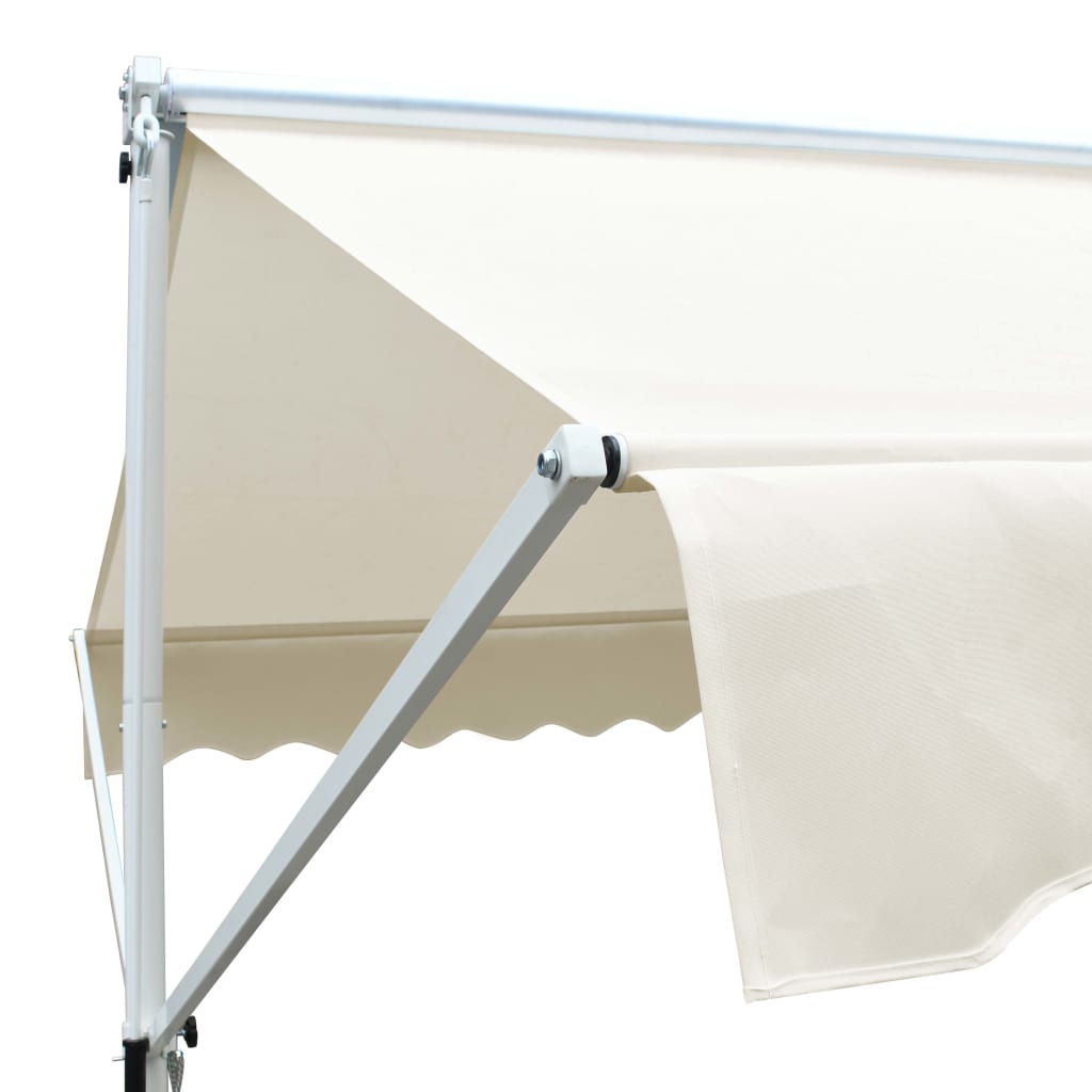 vidaXL Store banne autoportant crème 4 x 3 m