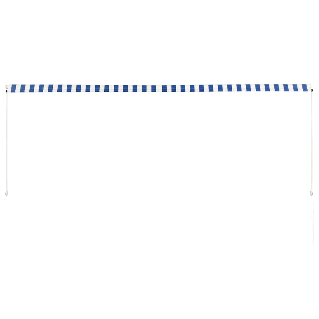 vidaXL Einziehbare Markise 350 x 150 cm Blau und Weiß