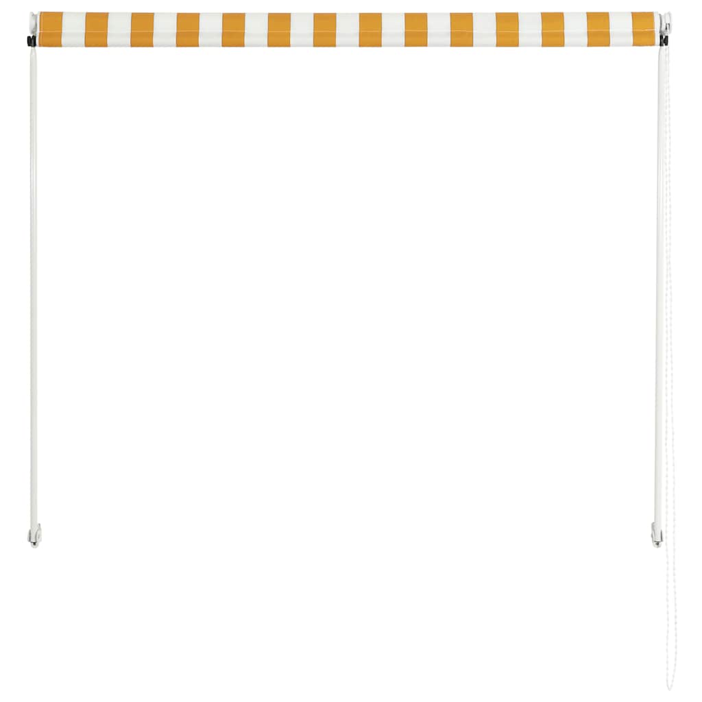 vidaXL Einziehbare Markise 150×150 cm Gelb und Weiß