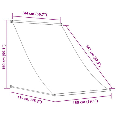 vidaXL Einziehbare Markise 150×150 cm Gelb und Weiß