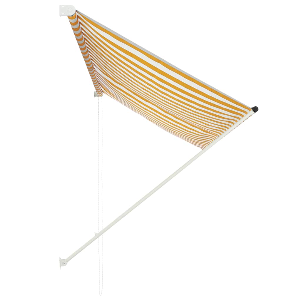 vidaXL Einziehbare Markise 250×150 cm Gelb und Weiß