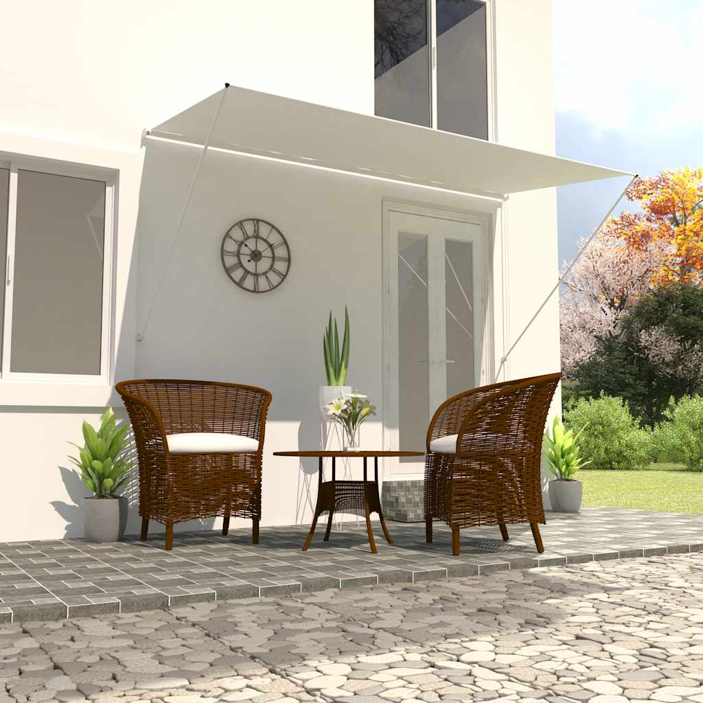 vidaXL Einziehbare Markise 350×150 cm Creme
