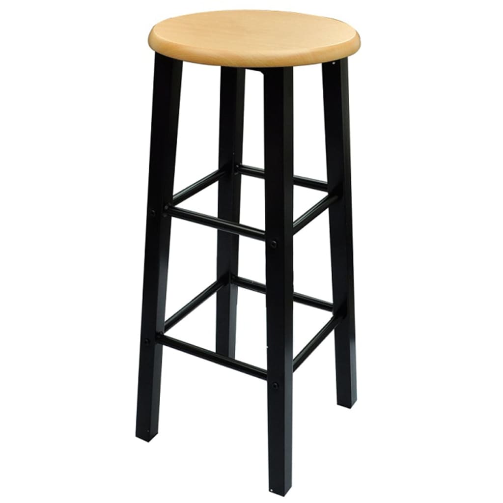 vidaXL Ensemble table et tabourets de bar 3 pcs Bois et acier