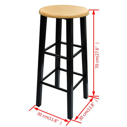 vidaXL Ensemble table et tabourets de bar 3 pcs Bois et acier