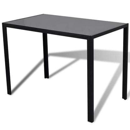 vidaXL Ensemble de salle à manger Table Chaises 5 pcs Similicuir Noir