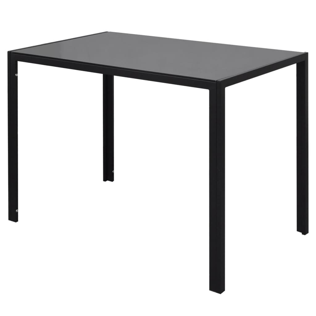 vidaXL Ensemble de salle à manger table et chaises 5 pcs. Similicuir Noir et blanc
