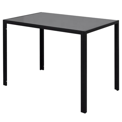 vidaXL Ensemble de salle à manger table et chaises 5 pcs. Similicuir Noir et blanc