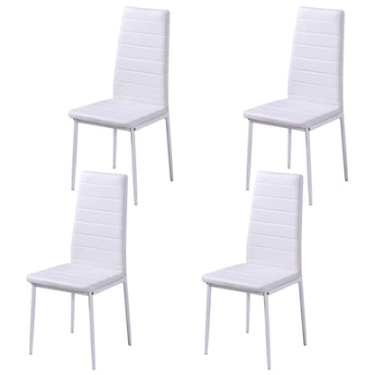 vidaXL Ensemble de salle à manger table et chaises 5 pcs. Similicuir Noir et blanc
