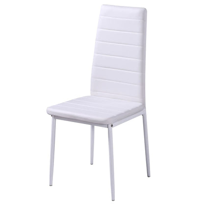vidaXL Ensemble de salle à manger table et chaises 5 pcs. Similicuir Noir et blanc