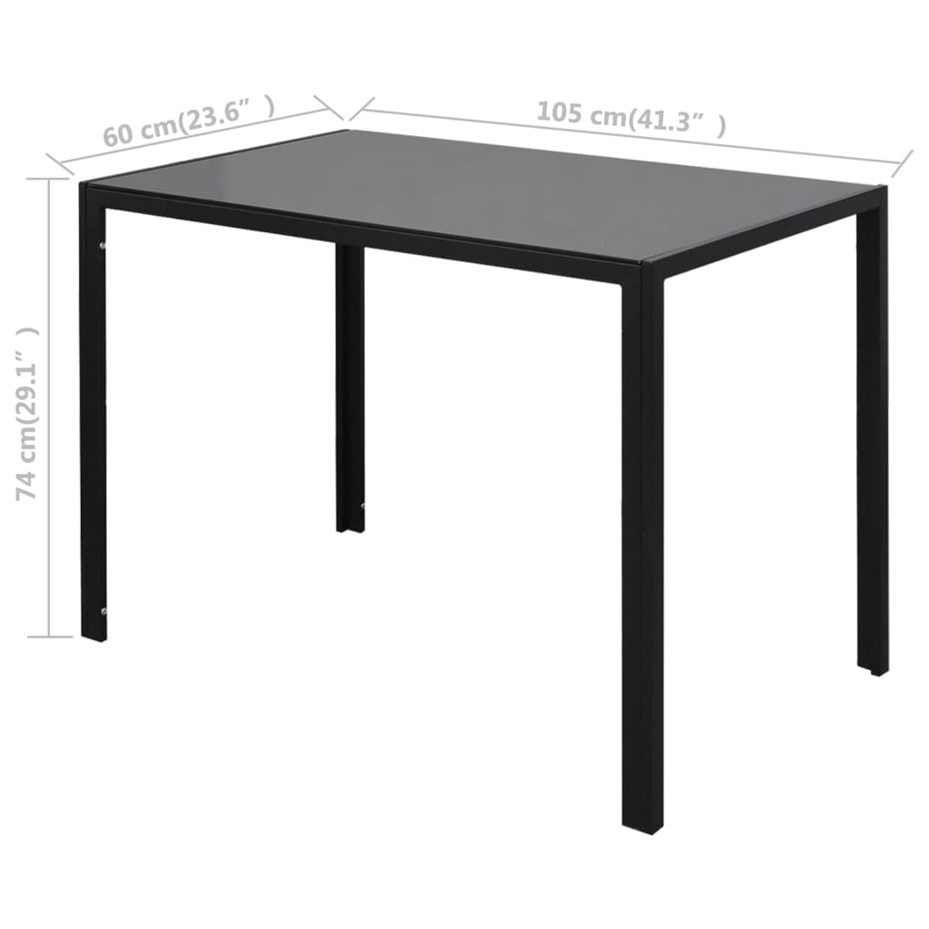 vidaXL Ensemble de salle à manger table et chaises 5 pcs. Similicuir Noir et blanc