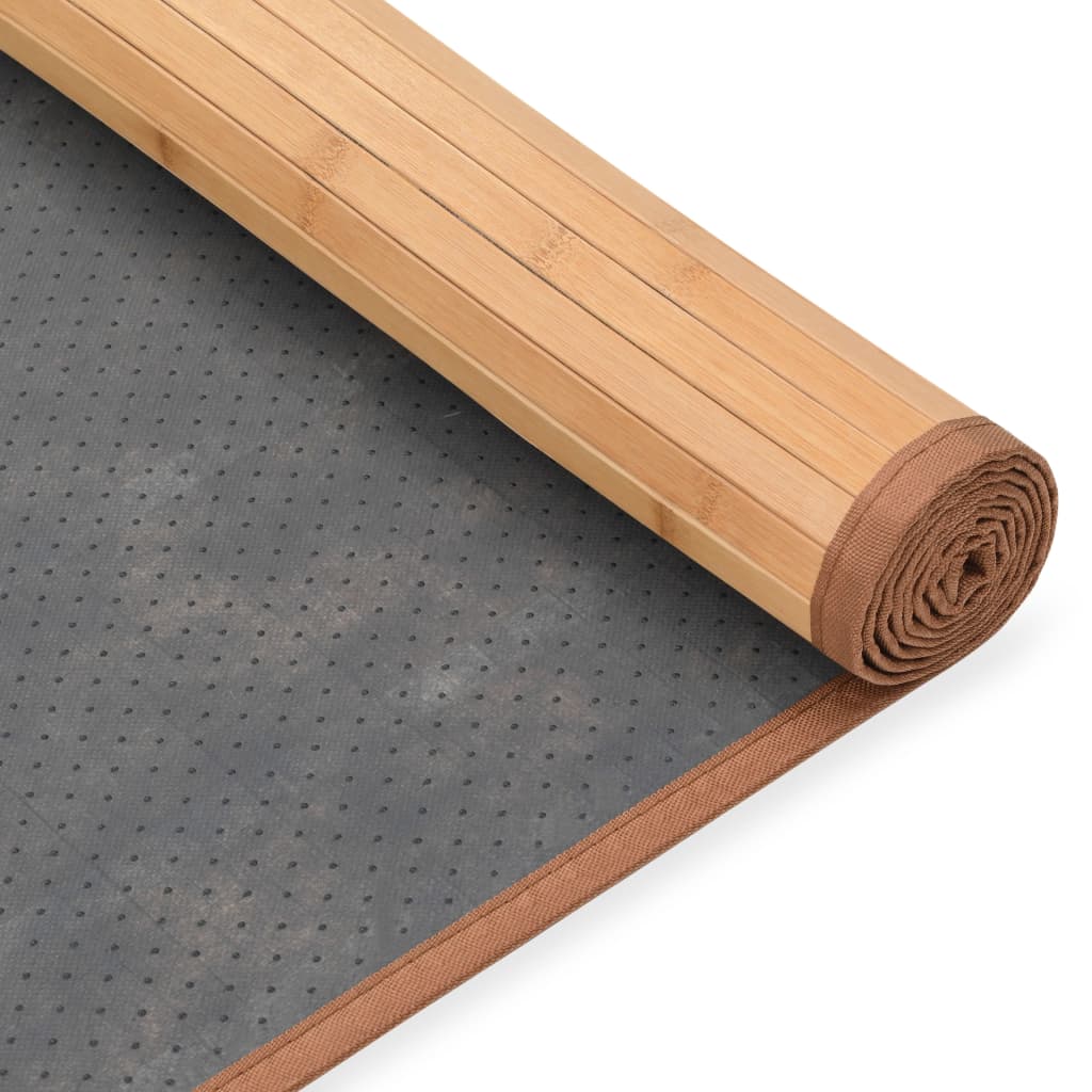 vidaXL Teppich Bambus 100x160 cm Braun