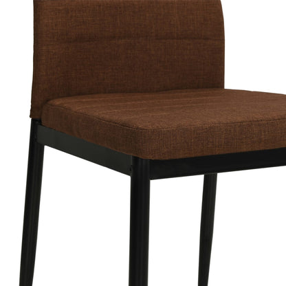 vidaXL Chaises de salle à manger 6 pcs Tissu Marron