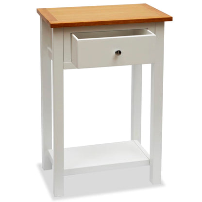 vidaXL Beistelltisch 50x32x75 cm Massivholz Eiche