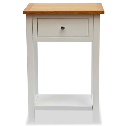 vidaXL Beistelltisch 50x32x75 cm Massivholz Eiche