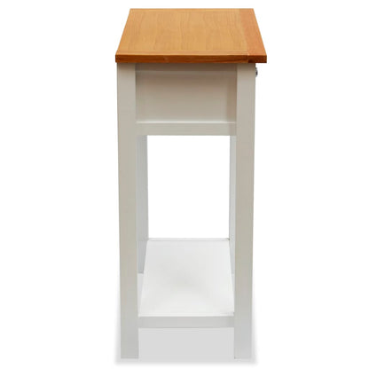 vidaXL Beistelltisch 50x32x75 cm Massivholz Eiche