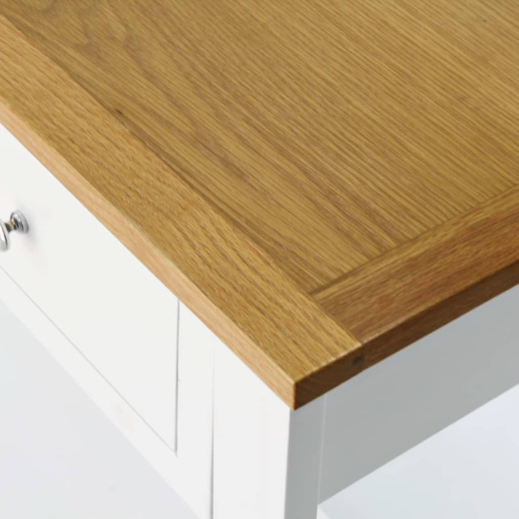 vidaXL Konsolentisch 118x35x77 cm Massivholz Eiche