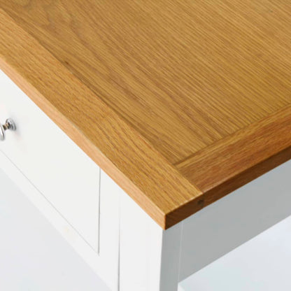 vidaXL Konsolentisch 118x35x77 cm Massivholz Eiche