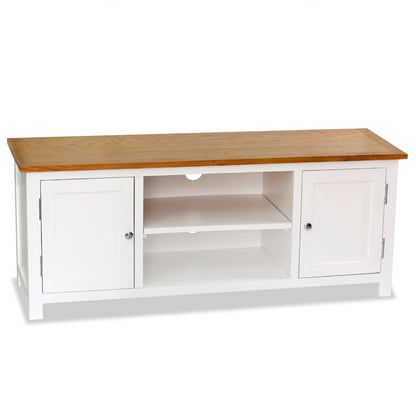 vidaXL Meuble TV 120x35x48 cm Bois de chêne massif
