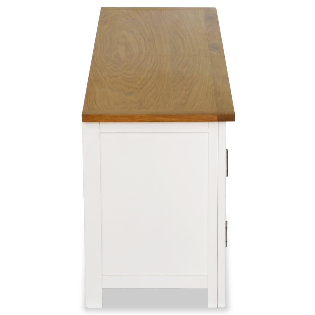 vidaXL Meuble TV 120x35x48 cm Bois de chêne massif