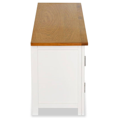 vidaXL Meuble TV 120x35x48 cm Bois de chêne massif