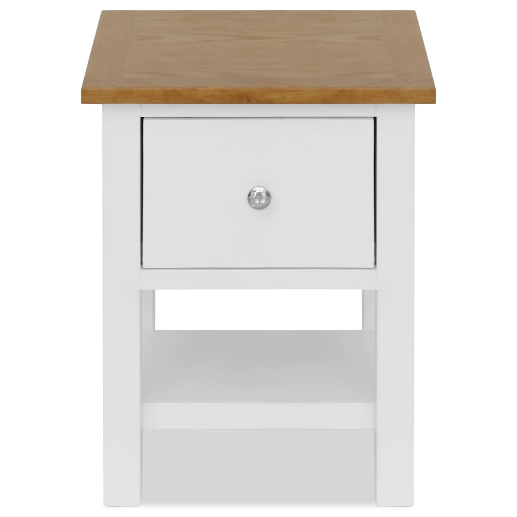 vidaXL Table de chevet 36x30x47 cm en chêne massif
