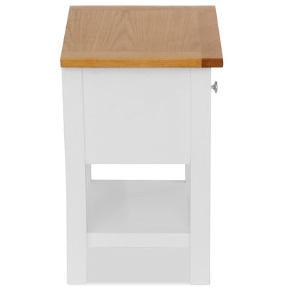 vidaXL Table de chevet 36x30x47 cm en chêne massif