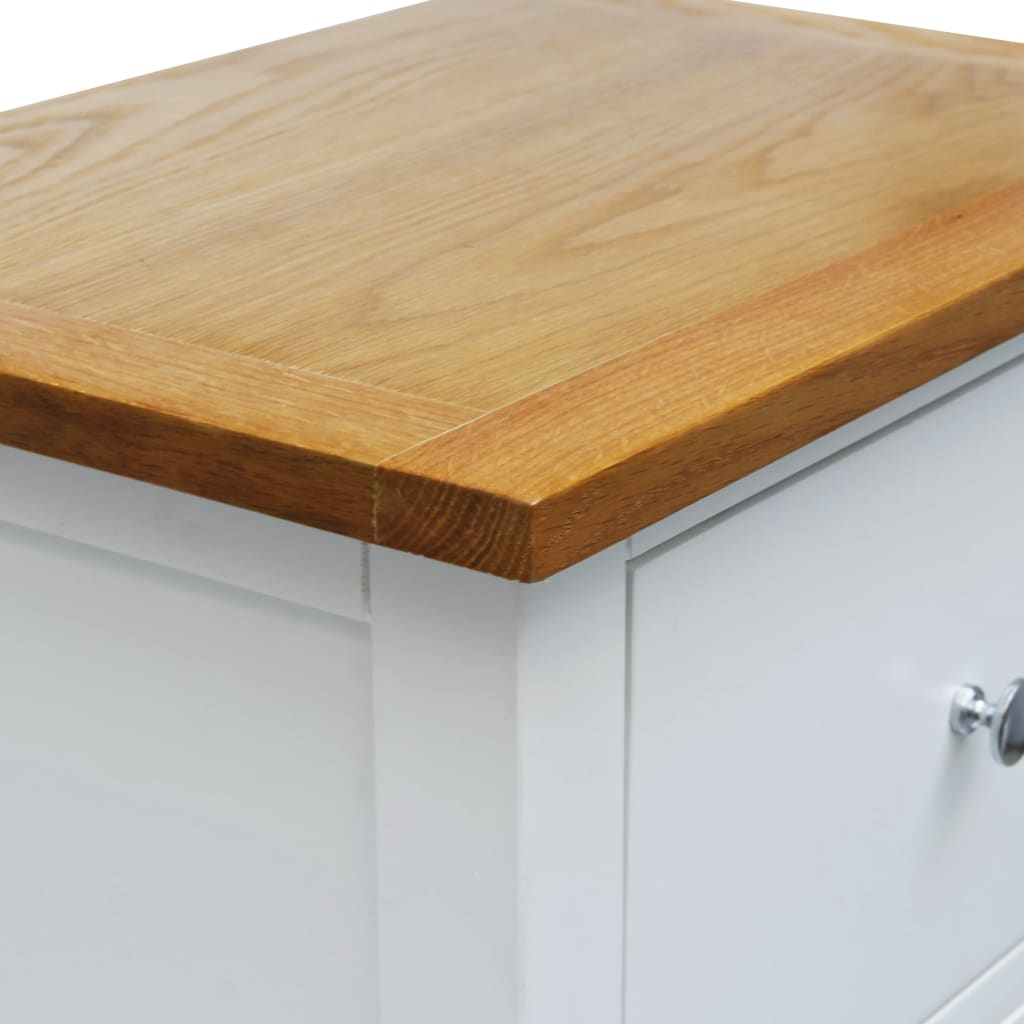vidaXL Table de chevet 36x30x47 cm en chêne massif