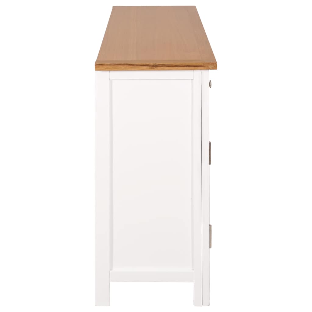 vidaXL Sideboard 110x33,5x70 cm Massivholz Eiche