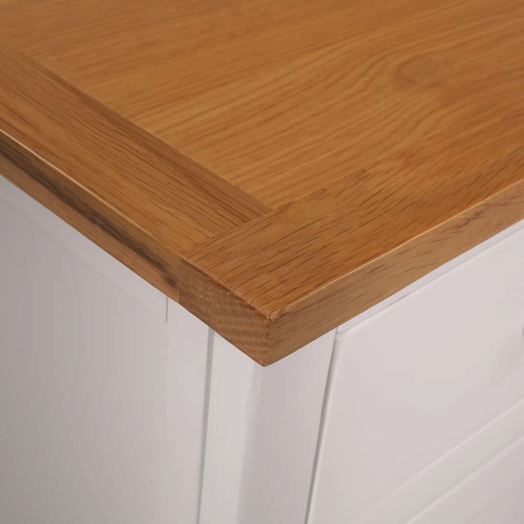 vidaXL Sideboard 110x33,5x70 cm Massivholz Eiche