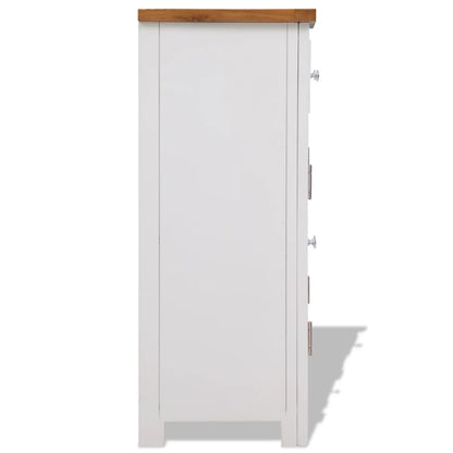 vidaXL Sideboard 90x33,5x83 cm Massivholz Eiche