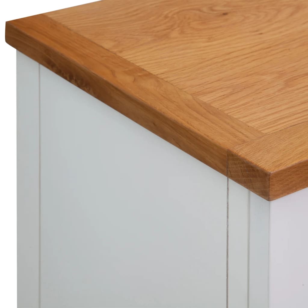 vidaXL Sideboard 90x33,5x83 cm Massivholz Eiche